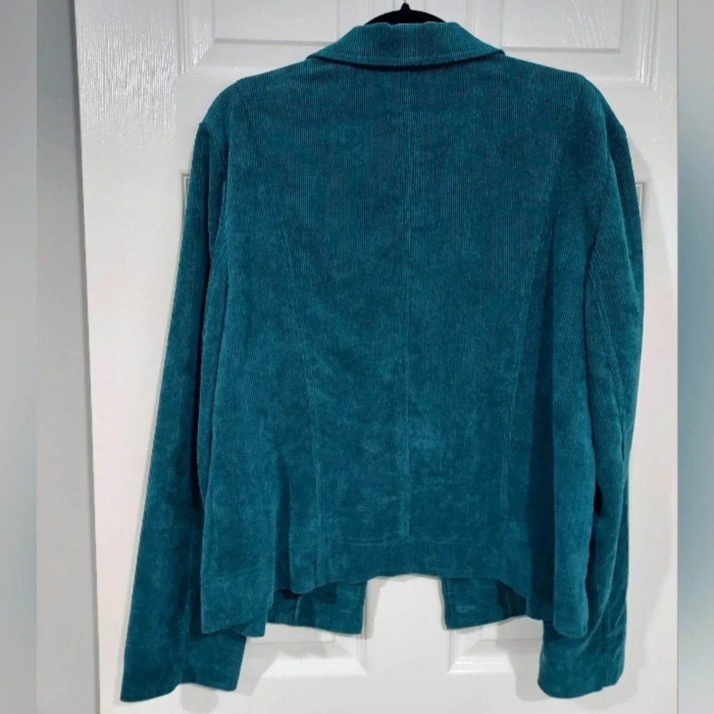 RQT Teal Blue Corduroy Double Lapel Lightweight Jacket in Size XL - Picture 11 of 11